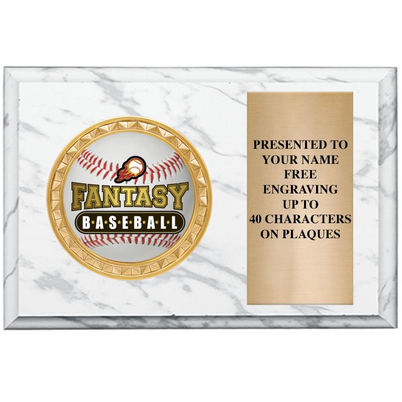 6" X 4" WHITE MBL INSERT PLQ