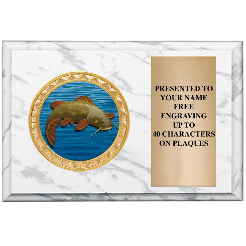 6" X 4" WHITE MBL INSERT PLQ