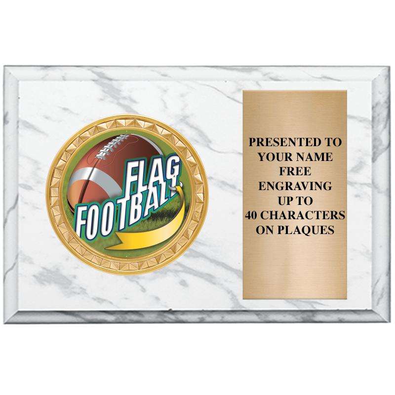 6" X 4" WHITE MBL INSERT PLQ