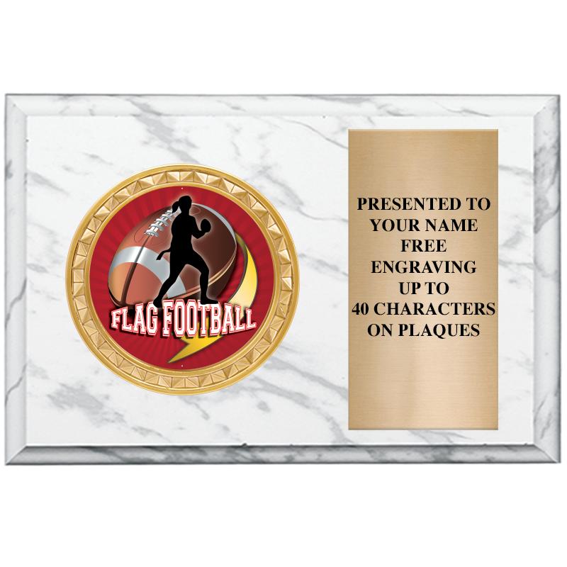 6" X 4" WHITE MBL INSERT PLQ