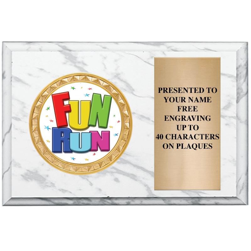 6" X 4" WHITE MBL INSERT PLQ