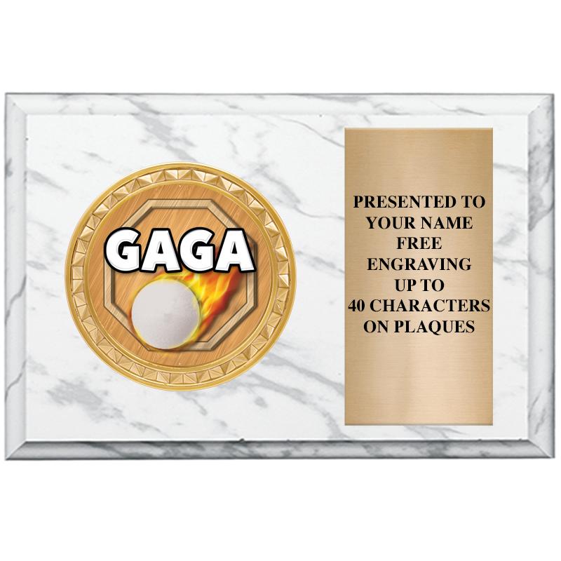 6" X 4" WHITE MBL INSERT PLQ