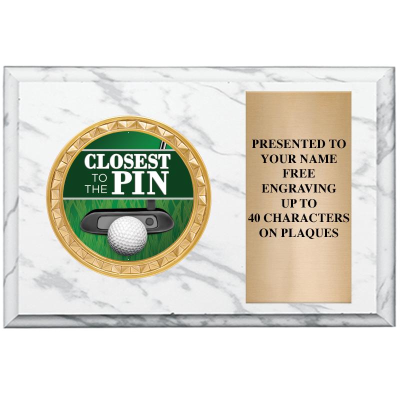 6" X 4" WHITE MBL INSERT PLQ