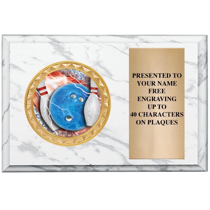 6" X 4" WHITE MBL INSERT PLQ