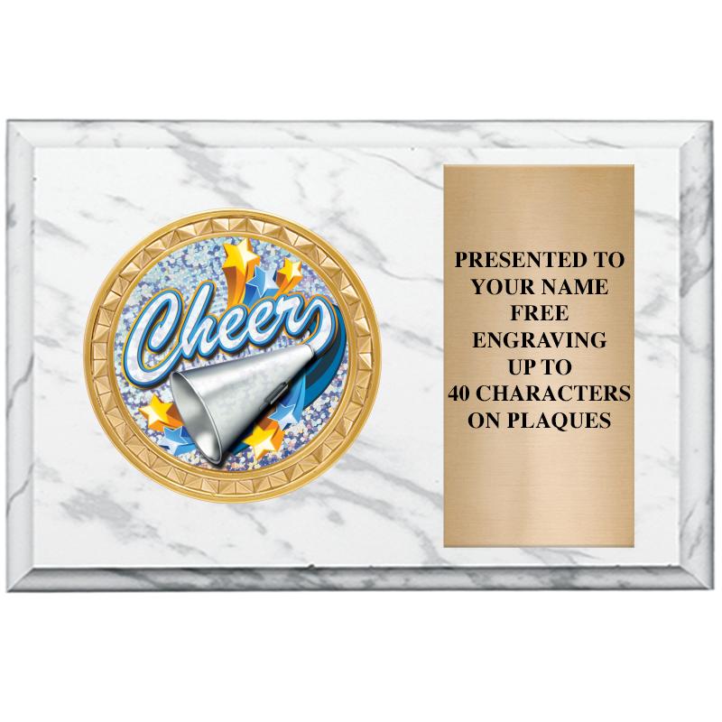 6" X 4" WHITE MBL INSERT PLQ