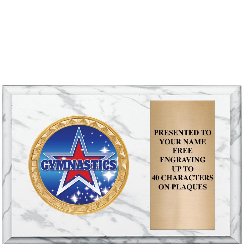 6" X 4" WHITE MBL INSERT PLQ