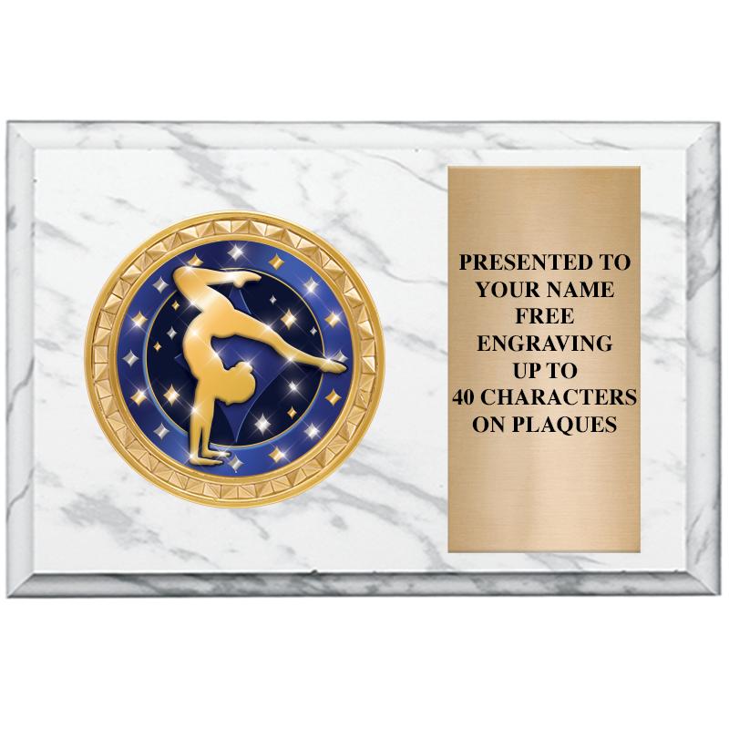 6" X 4" WHITE MBL INSERT PLQ