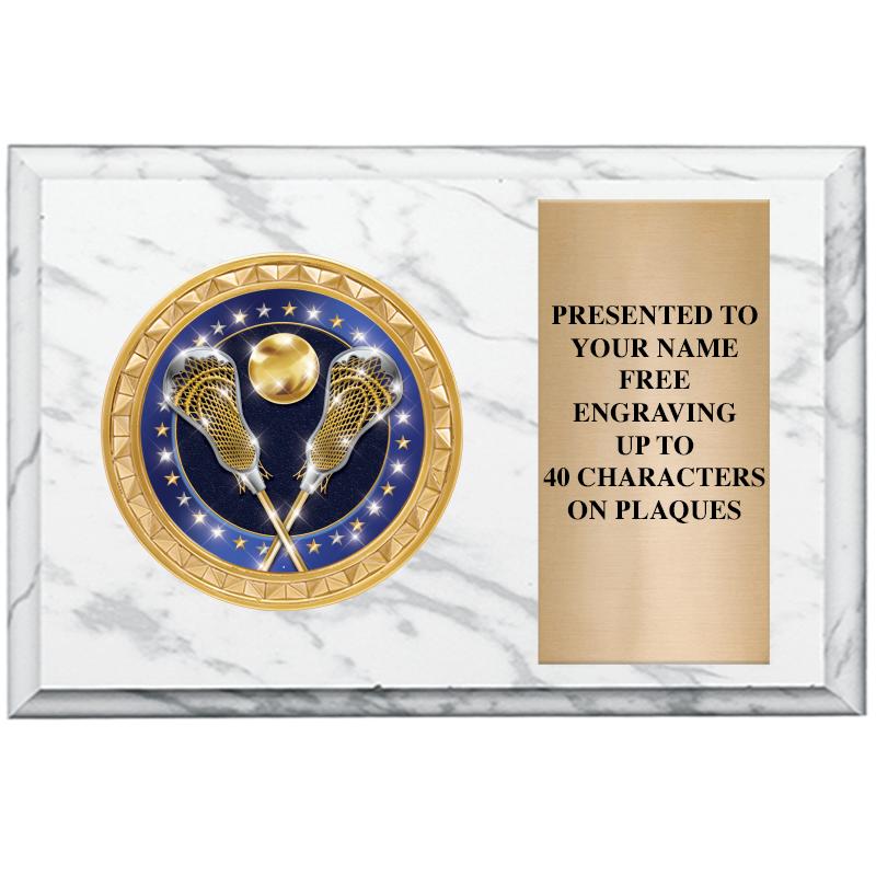 6" X 4" WHITE MBL INSERT PLQ