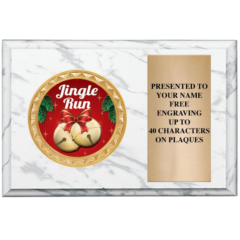 6" X 4" WHITE MBL INSERT PLQ