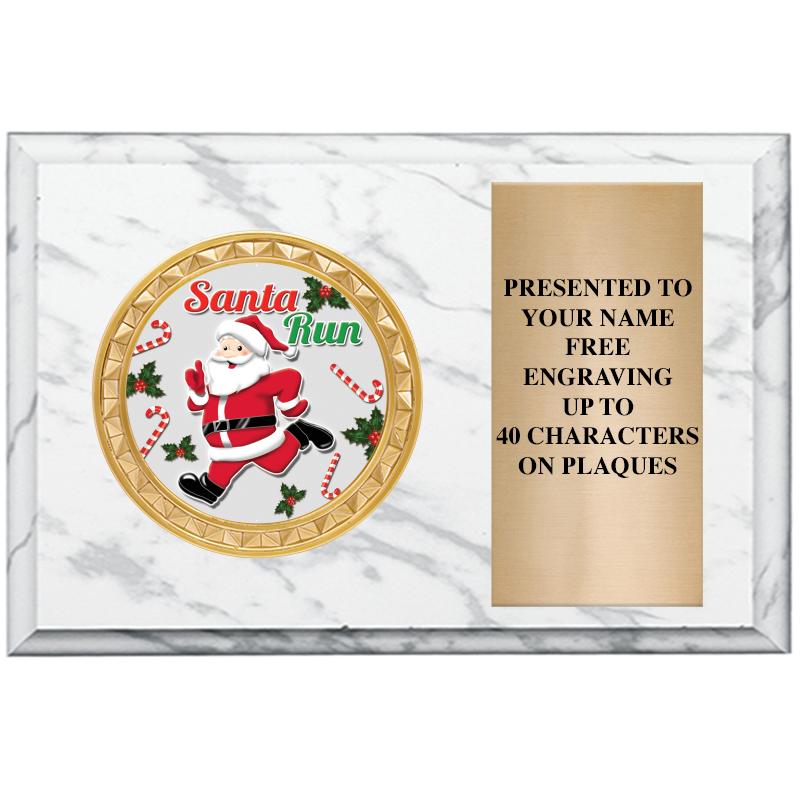 6" X 4" WHITE MBL INSERT PLQ