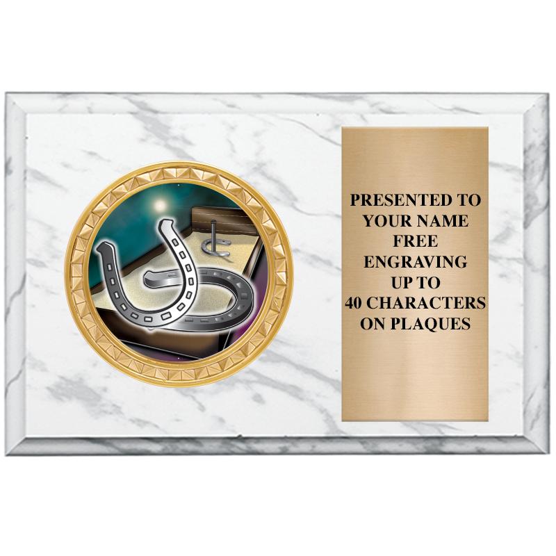 6" X 4" WHITE MBL INSERT PLQ