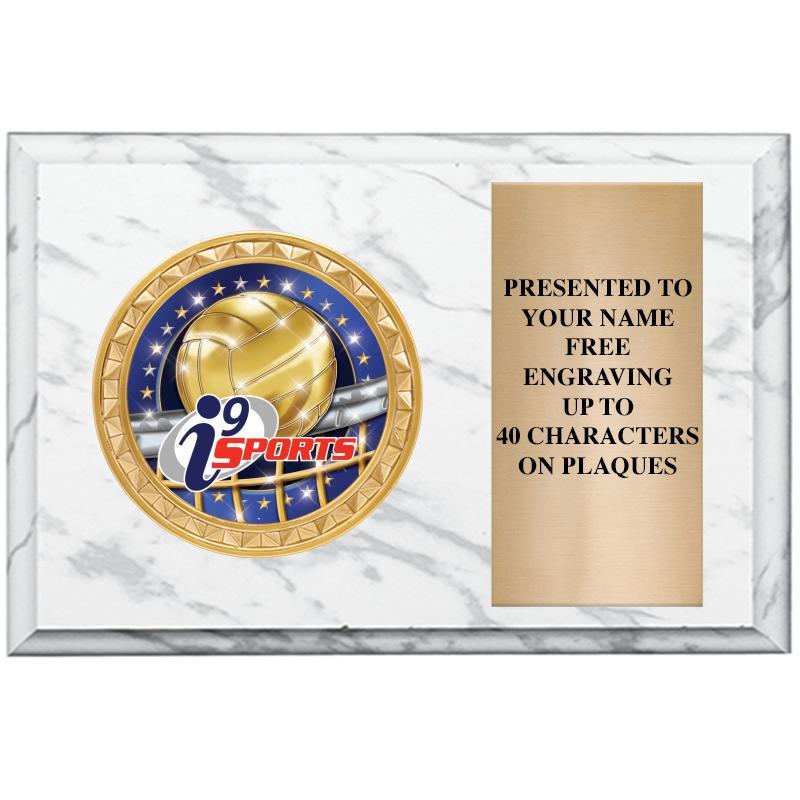 6" X 4" WHITE MBL INSERT PLQ