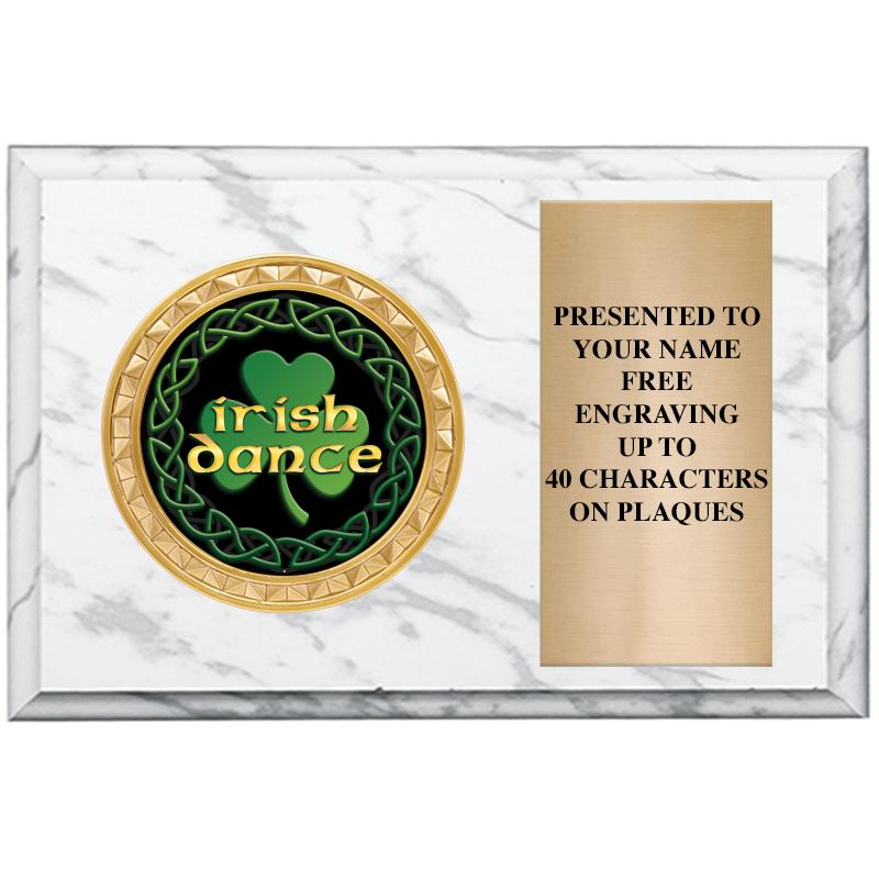 6" X 4" WHITE MBL INSERT PLQ