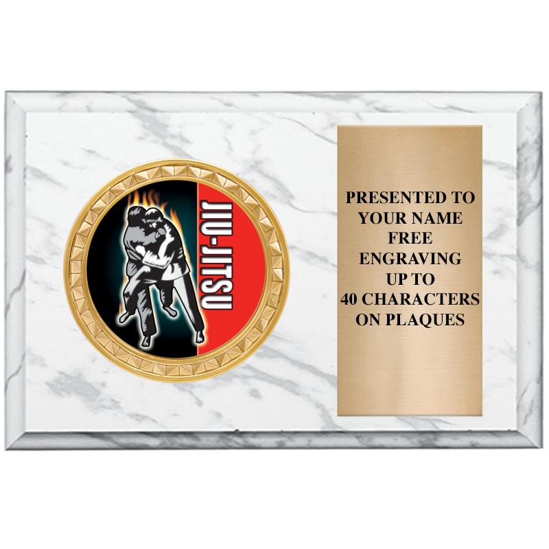 6" X 4" WHITE MBL INSERT PLQ