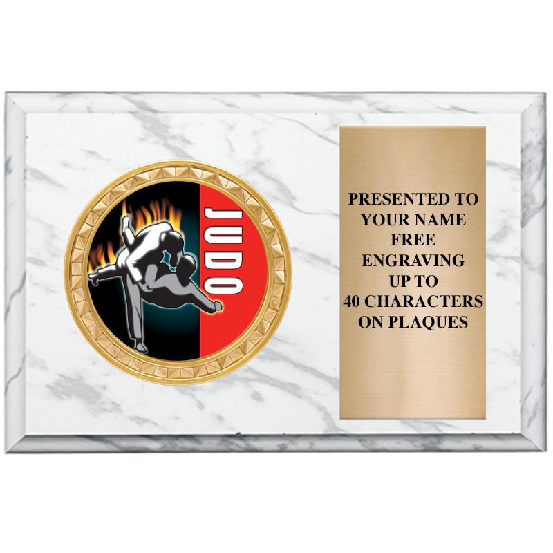 6" X 4" WHITE MBL INSERT PLQ