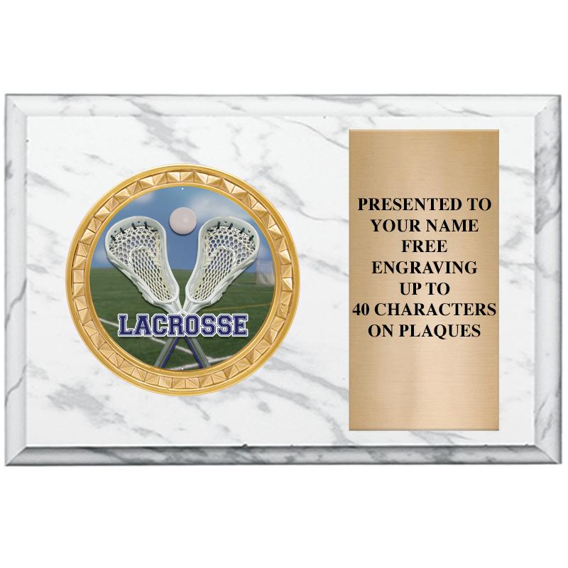 6" X 4" WHITE MBL INSERT PLQ