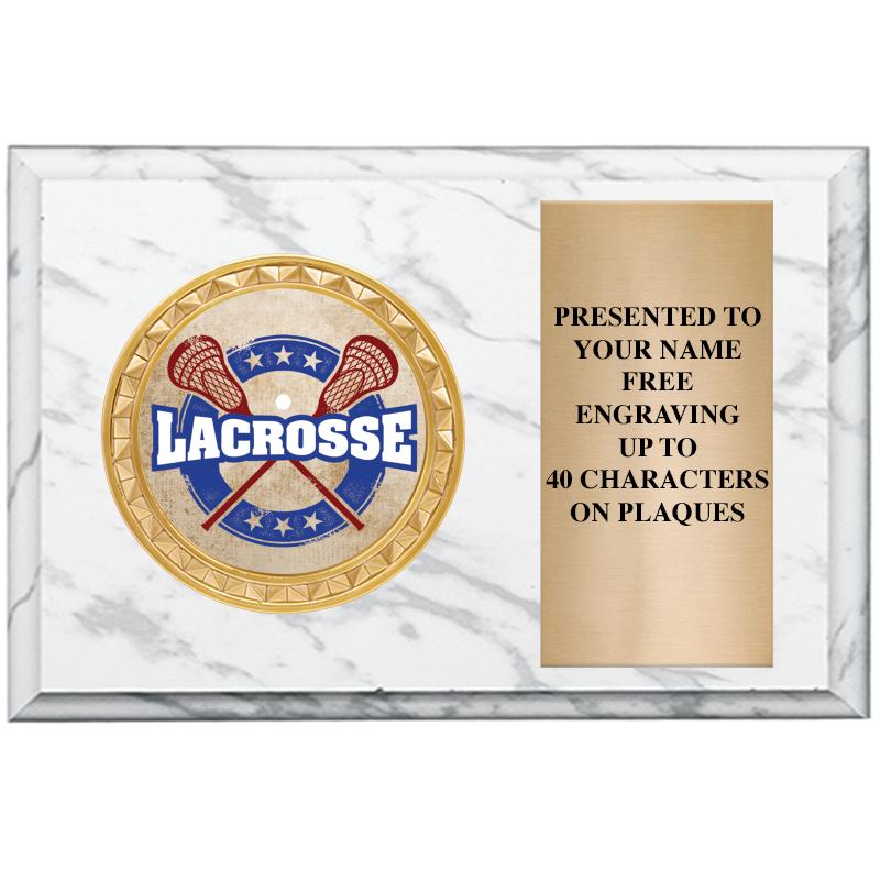 6" X 4" WHITE MBL INSERT PLQ