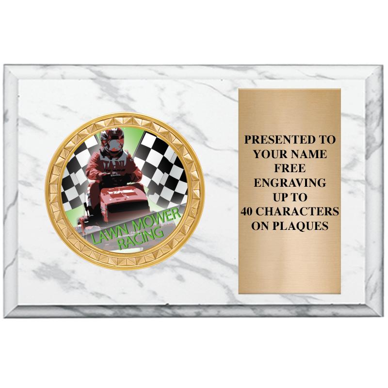 6" X 4" WHITE MBL INSERT PLQ