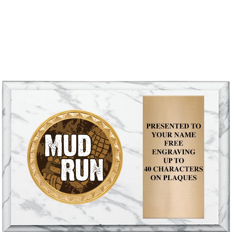 6" X 4" WHITE MBL INSERT PLQ