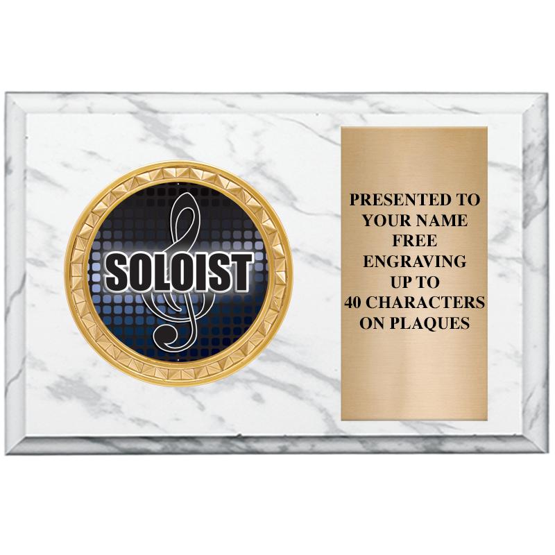 6" X 4" WHITE MBL INSERT PLQ