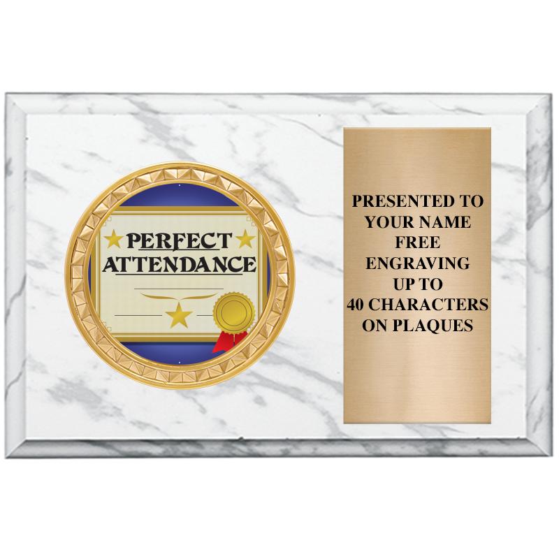 6" X 4" WHITE MBL INSERT PLQ