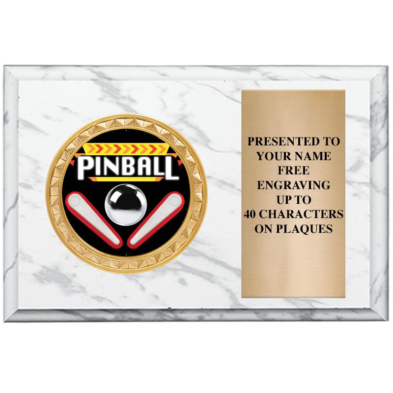 6" X 4" WHITE MBL INSERT PLQ
