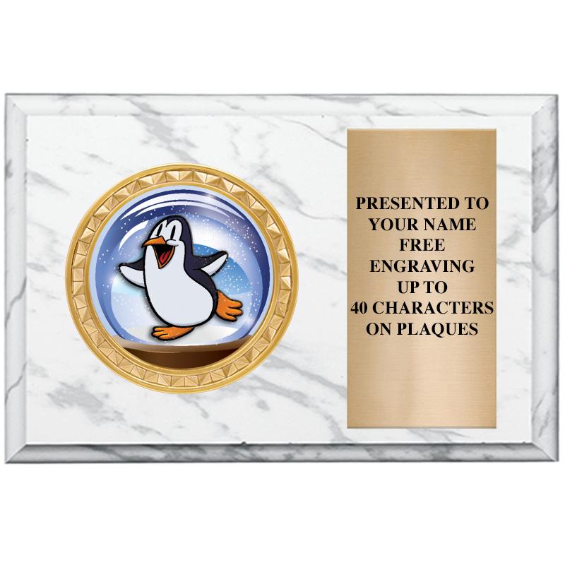 6" X 4" WHITE MBL INSERT PLQ