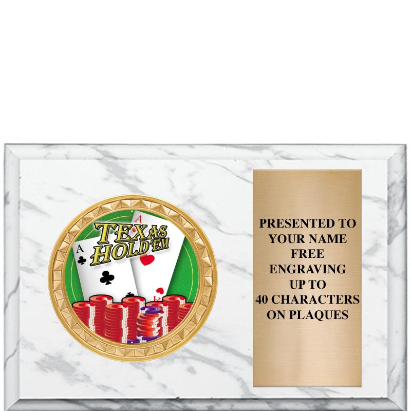 6" X 4" WHITE MBL INSERT PLQ