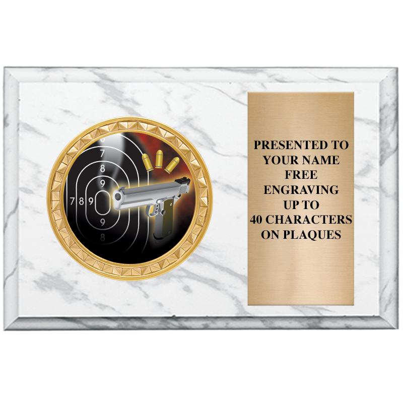 6" X 4" WHITE MBL INSERT PLQ