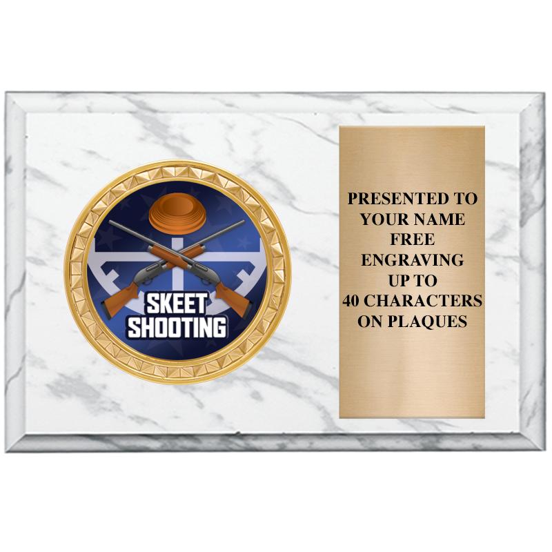 6" X 4" WHITE MBL INSERT PLQ