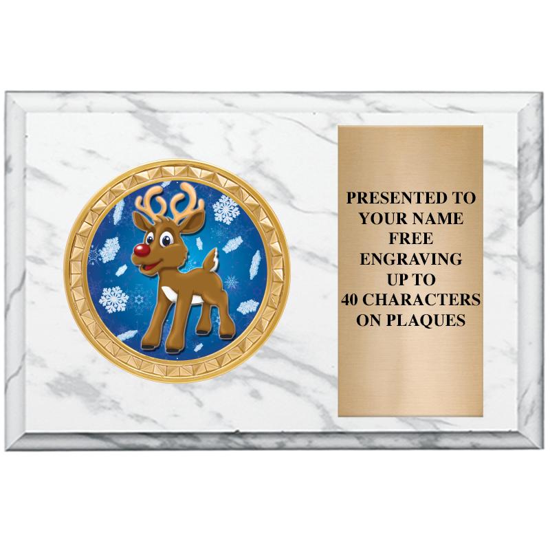 6" X 4" WHITE MBL INSERT PLQ