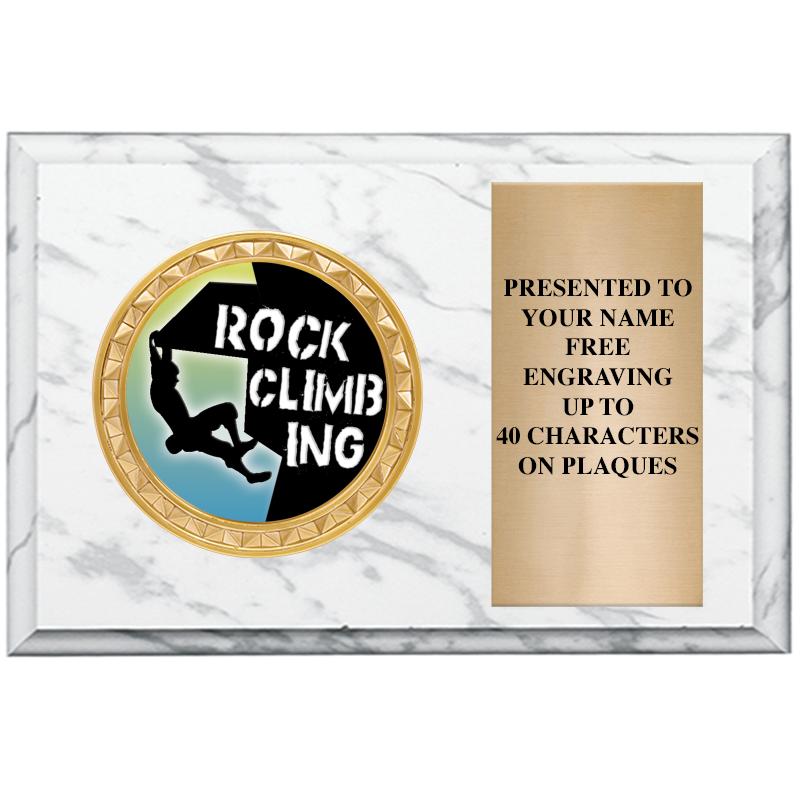 6" X 4" WHITE MBL INSERT PLQ