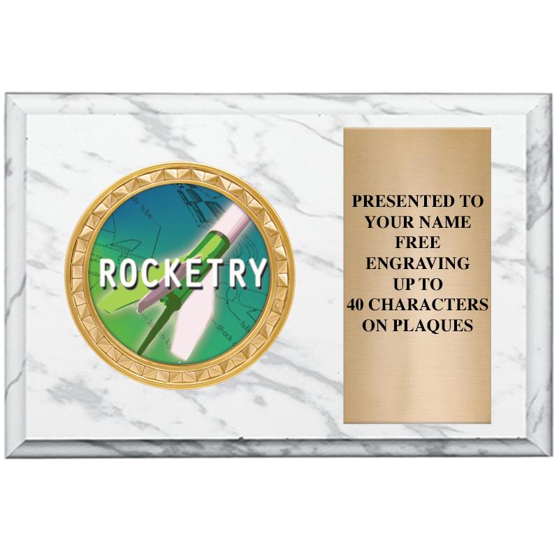 6" X 4" WHITE MBL INSERT PLQ