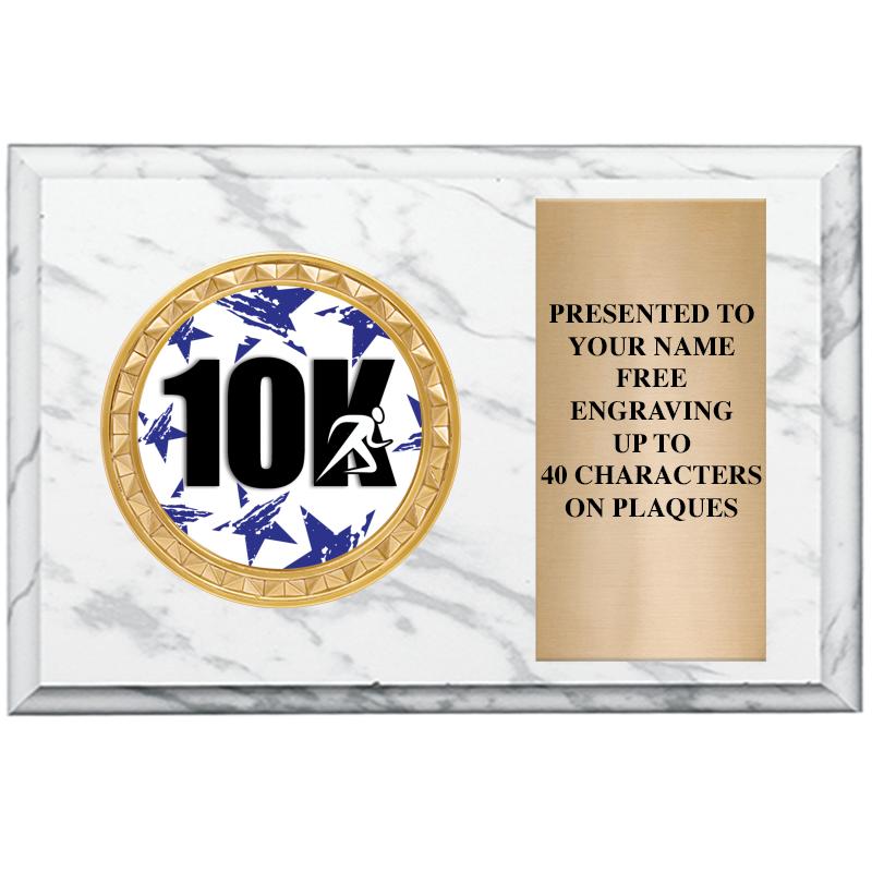 6" X 4" WHITE MBL INSERT PLQ