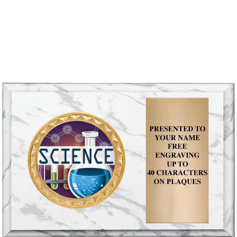 6" X 4" WHITE MBL INSERT PLQ