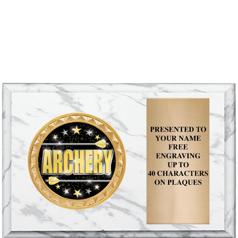 6" X 4" WHITE MBL INSERT PLQ