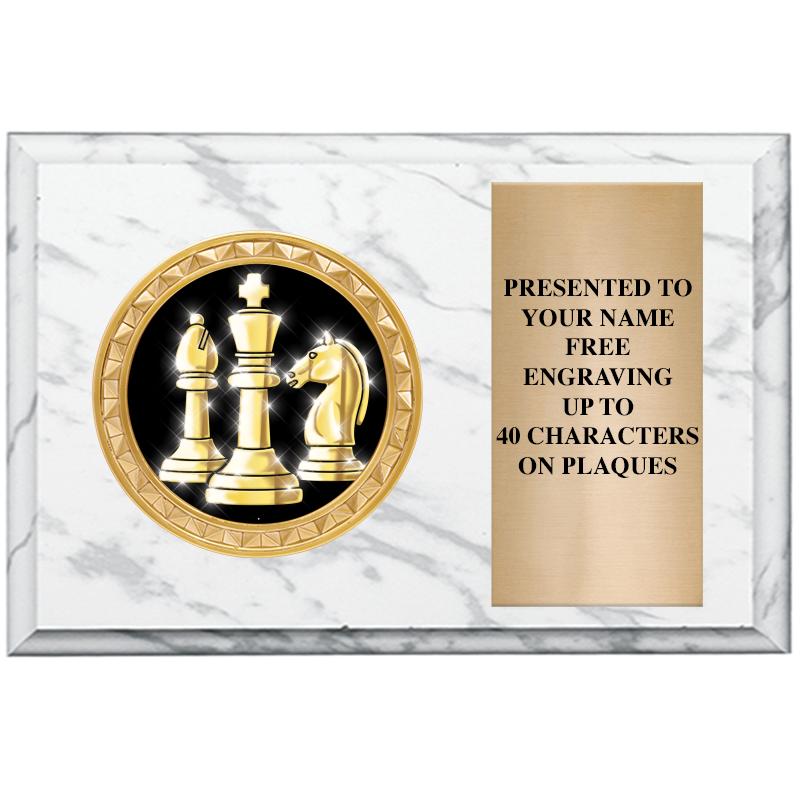 6" X 4" WHITE MBL INSERT PLQ