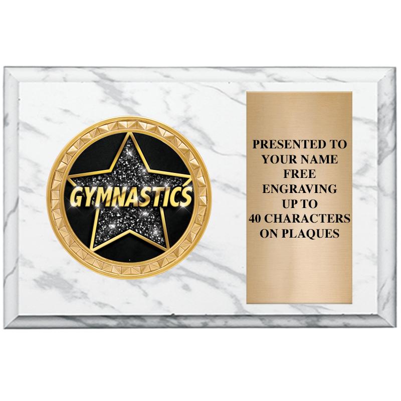 6" X 4" WHITE MBL INSERT PLQ