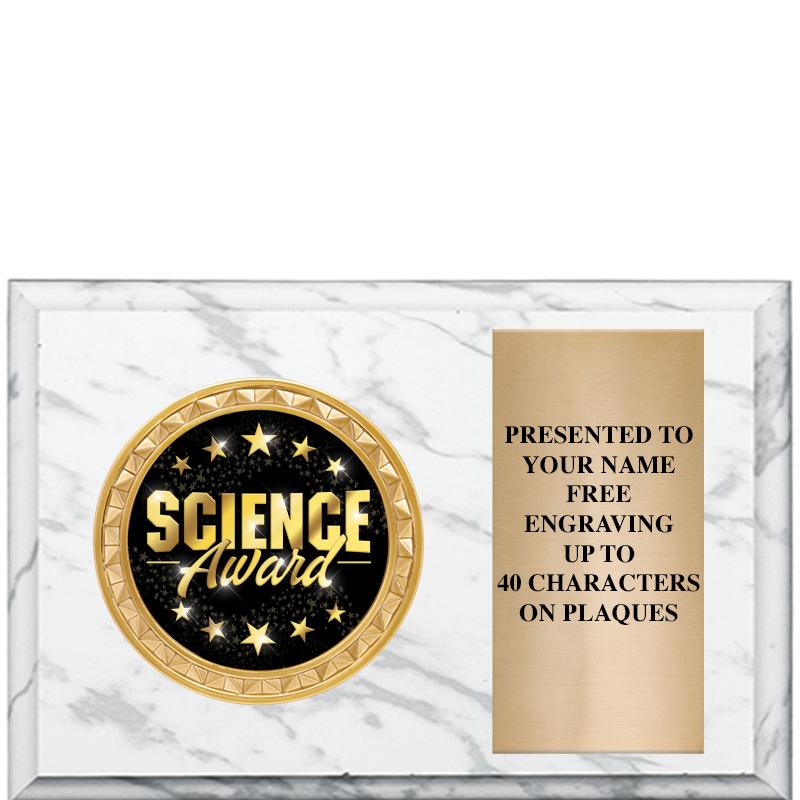 6" X 4" WHITE MBL INSERT PLQ