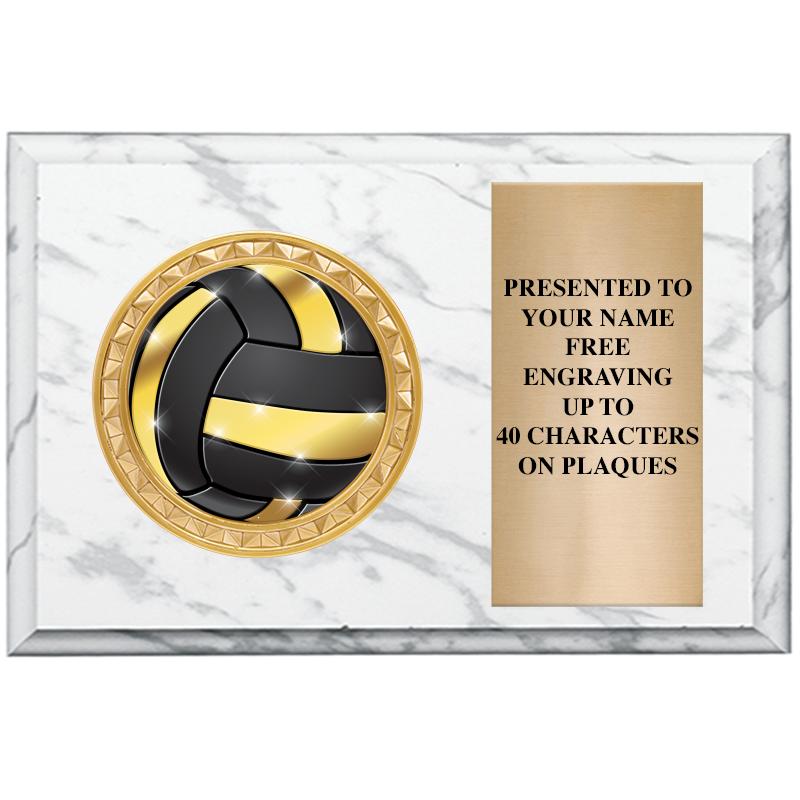 6" X 4" WHITE MBL INSERT PLQ