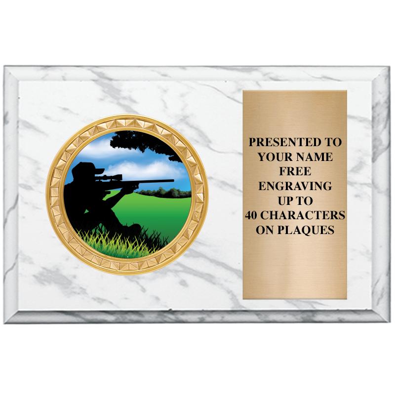 6" X 4" WHITE MBL INSERT PLQ