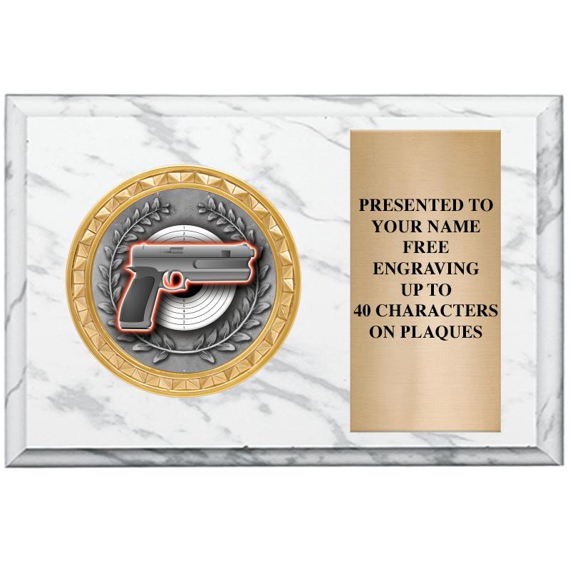 6" X 4" WHITE MBL INSERT PLQ