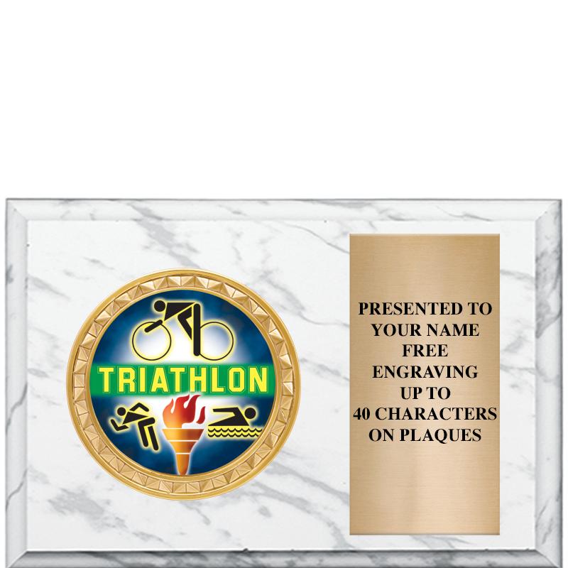 6" X 4" WHITE MBL INSERT PLQ