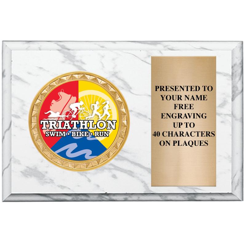 6" X 4" WHITE MBL INSERT PLQ