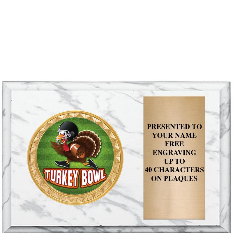 6" X 4" WHITE MBL INSERT PLQ