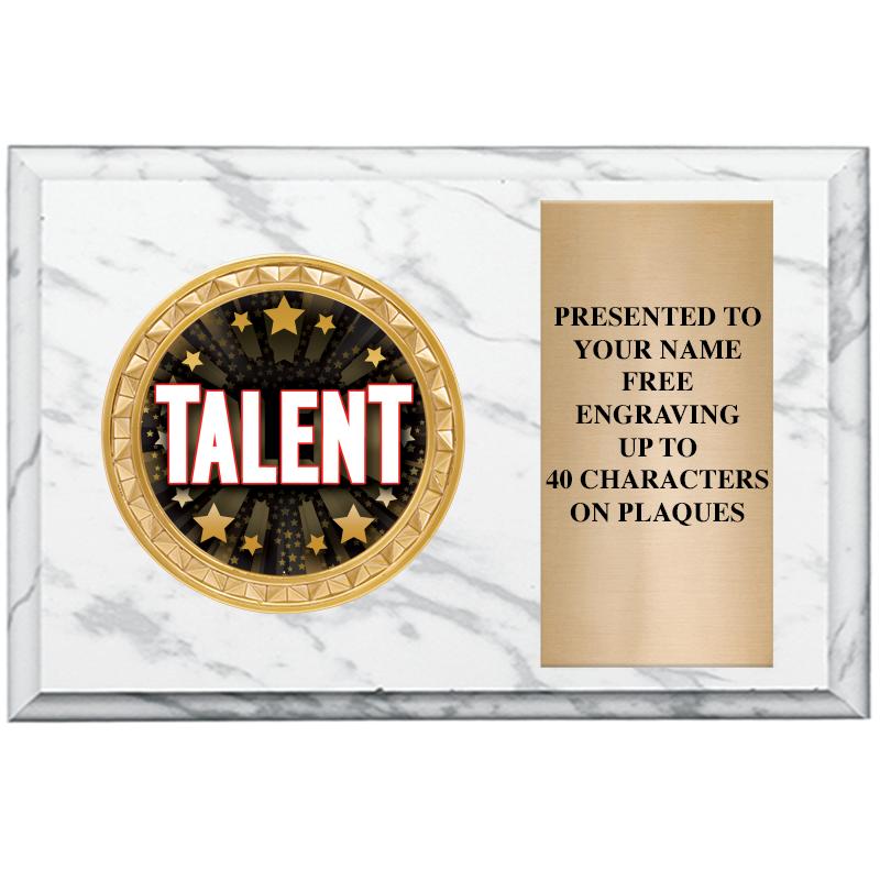 6" X 4" WHITE MBL INSERT PLQ