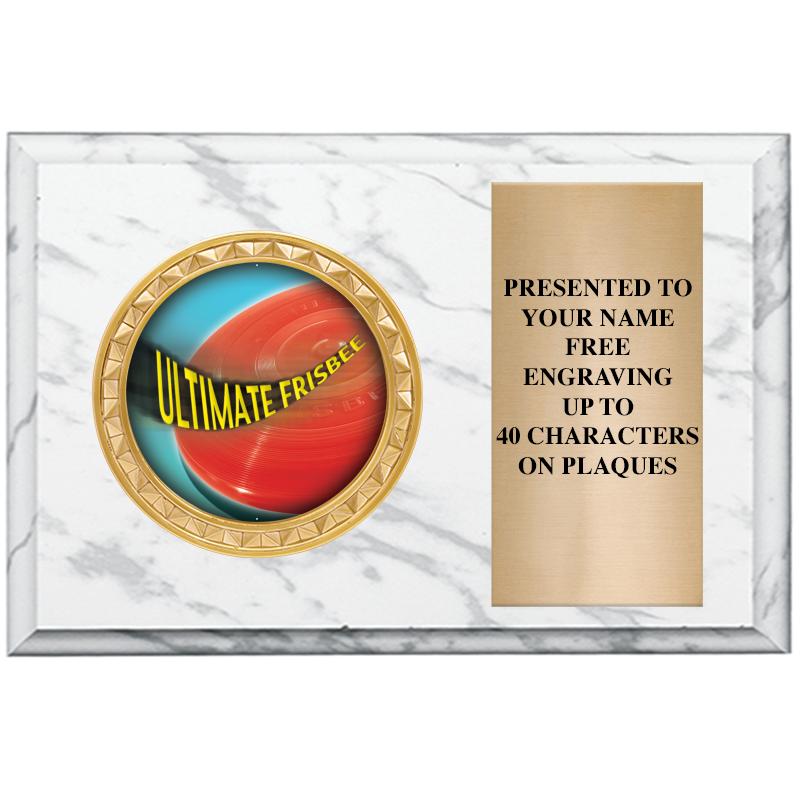 6" X 4" WHITE MBL INSERT PLQ