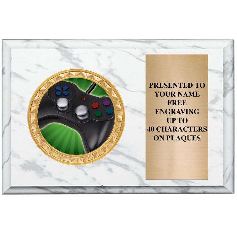 6" X 4" WHITE MBL INSERT PLQ