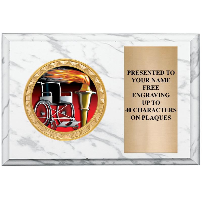 6" X 4" WHITE MBL INSERT PLQ