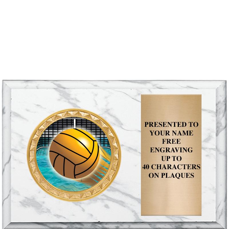 6" X 4" WHITE MBL INSERT PLQ